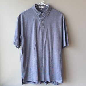 Peter Millar Blue Striped Polo Shirt